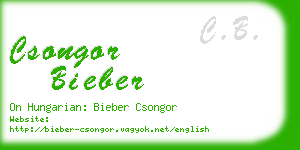 csongor bieber business card